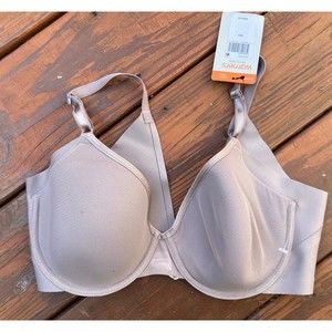 Warners Women's No Side Effects Comfort Underwire T-Shirt Bra Mink Size 36C NWT